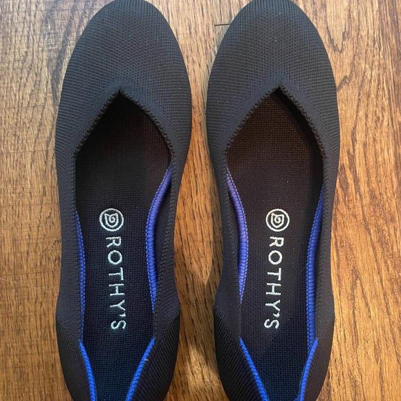Rothy’s The Flat in Black Solid Size 9 - Picture 3 of 5